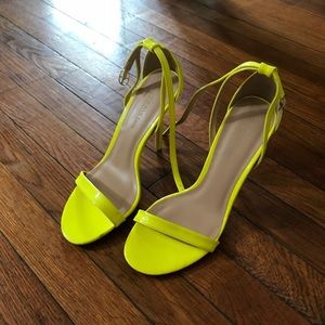 Neon yellow heels